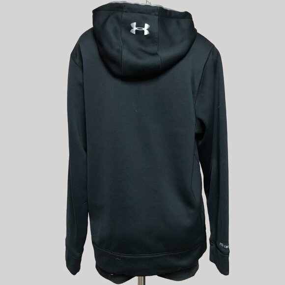 Under Armour Black & Grey Cold Gear Kangaroo Hoodie Size Men's Medium - Picture 2 of 13